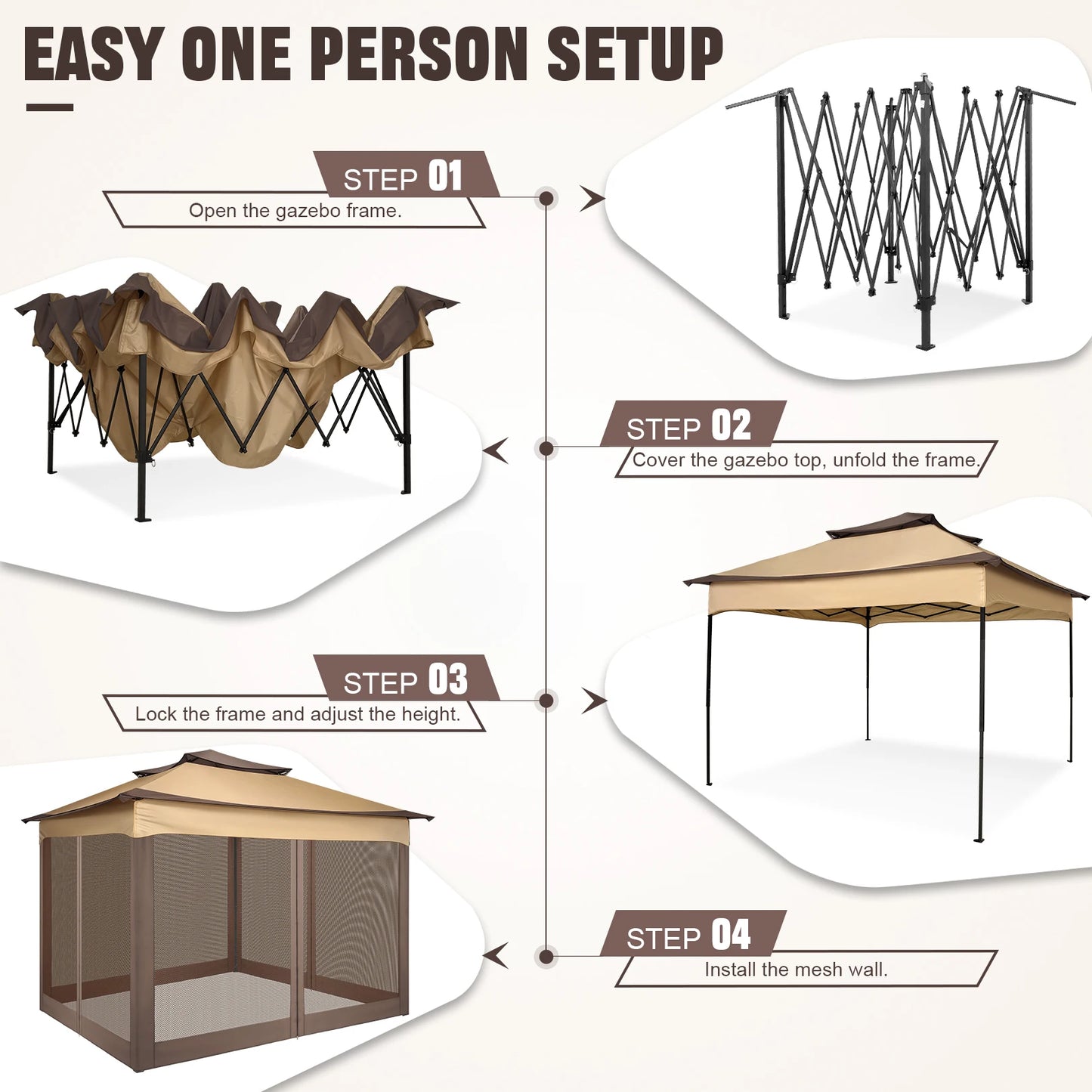 12x12 Canopy Tent W/ Mosquito Net