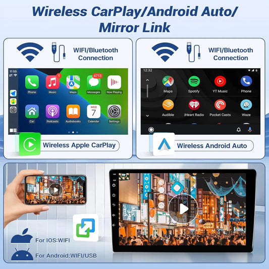 10.1 Inch Wireless CarPlay Android Auto Radio for Honda Accord 8th 2008-2013