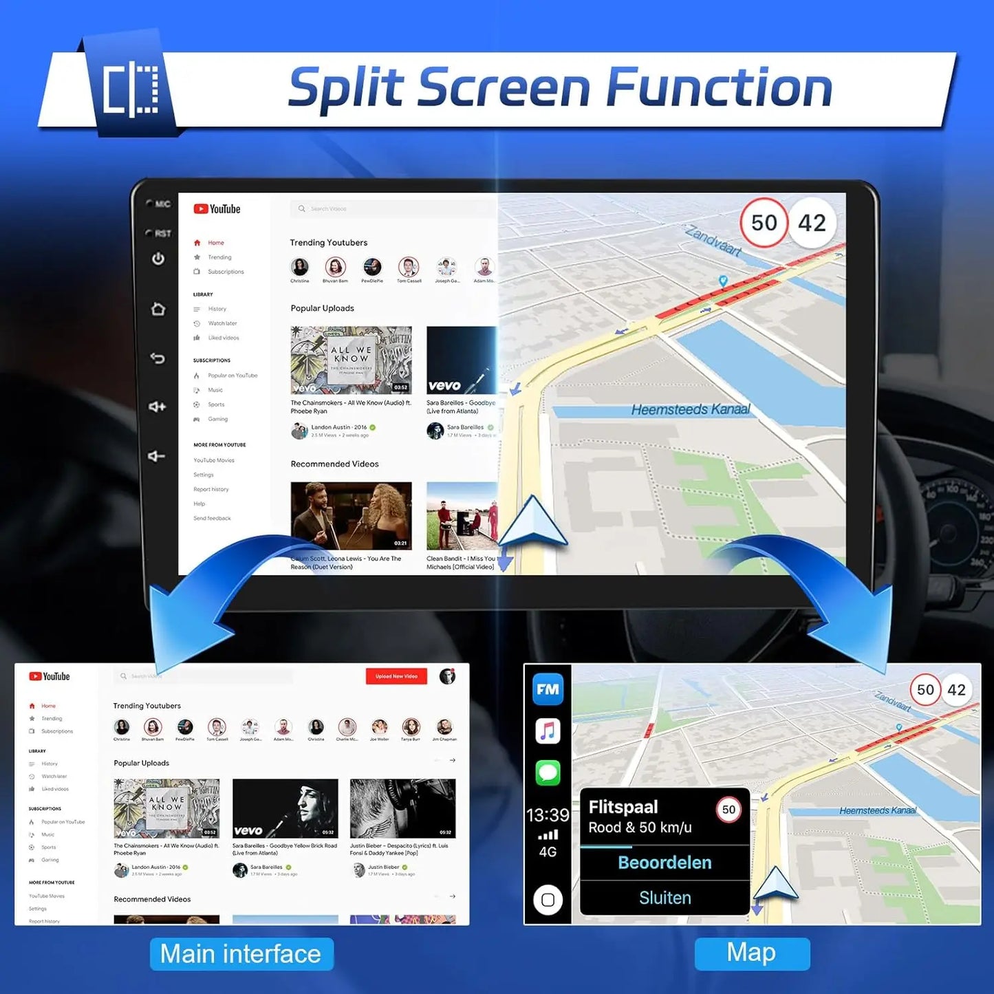 9" Touch Screen Wireless  Radio w/ Backup Camera for Dodge 2008-2020 Chrysler 2011-2016