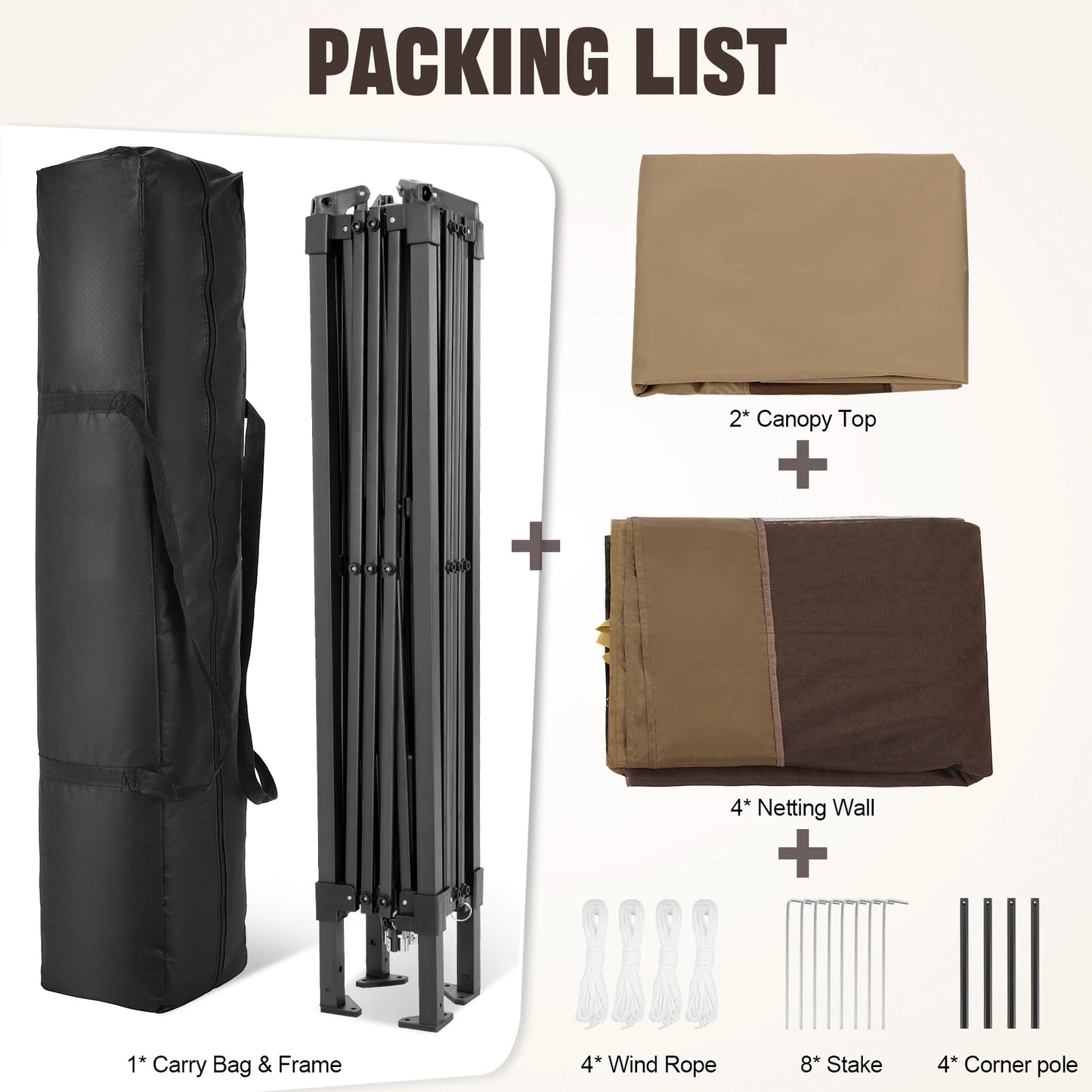 12x12 Canopy Tent W/ Mosquito Net