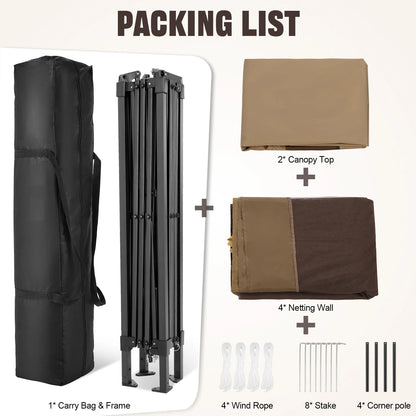 12x12 Canopy Tent W/ Mosquito Net