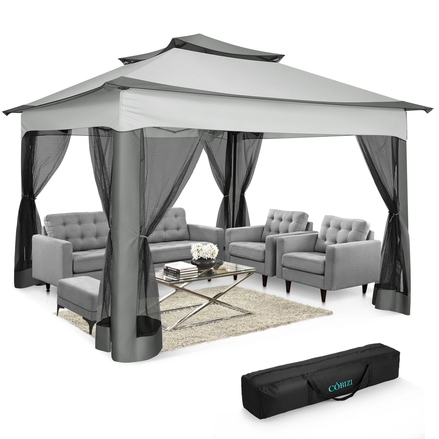 12x12 Canopy Tent W/ Mosquito Net