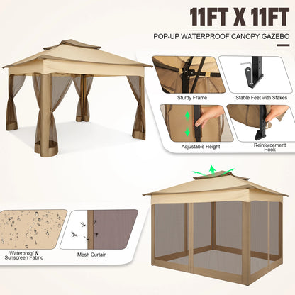 12x12 Canopy Tent W/ Mosquito Net