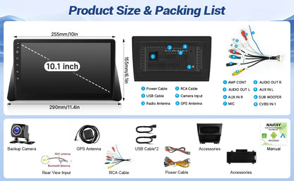 10.1 Inch Wireless CarPlay Android Auto Radio for Honda Accord 8th 2008-2013