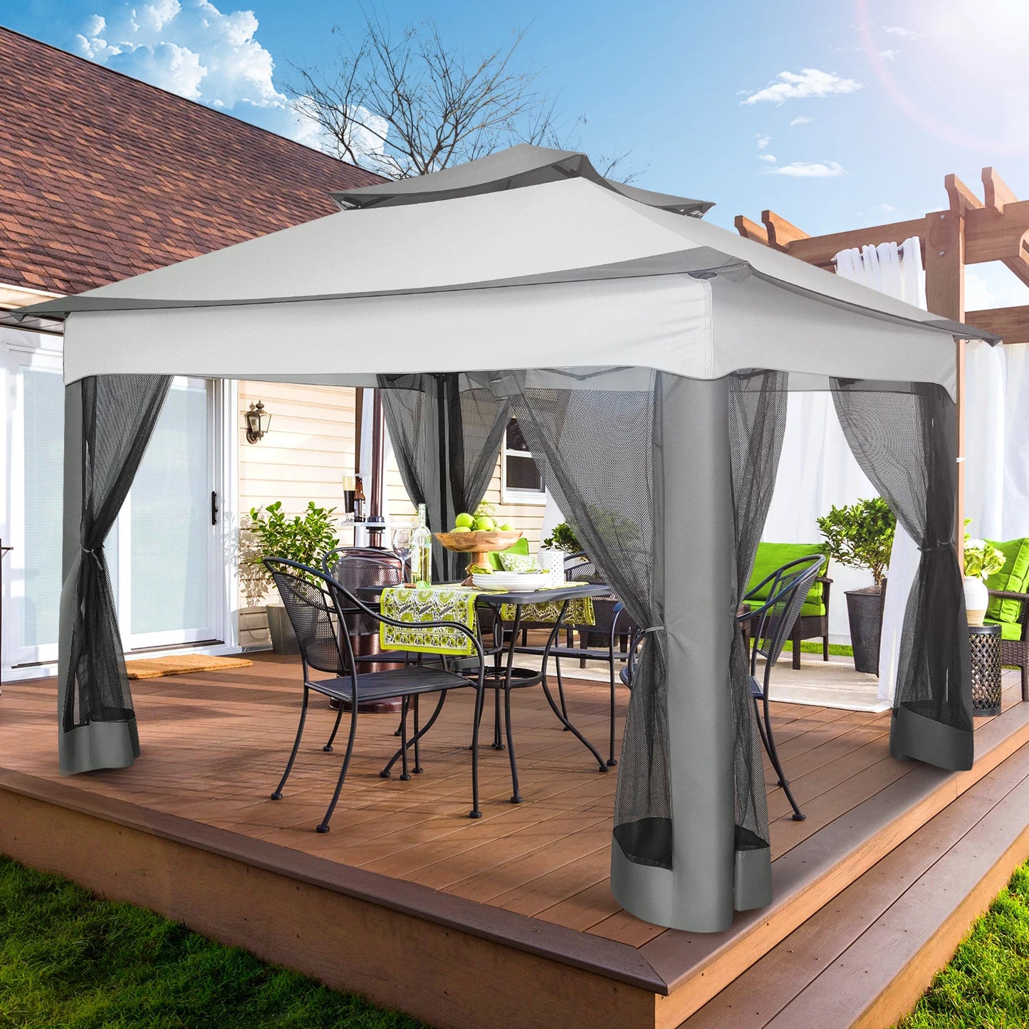12x12 Canopy Tent W/ Mosquito Net
