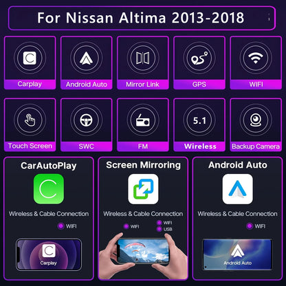 10.1 Inch CarPlay For Nissan 2013-2018