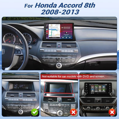 10.1 Inch Wireless CarPlay Android Auto Radio for Honda Accord 8th 2008-2013
