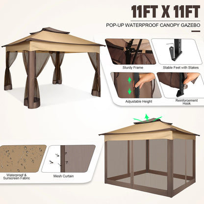 12x12 Canopy Tent W/ Mosquito Net