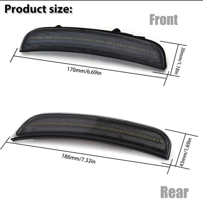 iJDM Front/Rear Bumper Side Marker Replace OEM Sidemarker Lamps For Dodge Charger 15-22