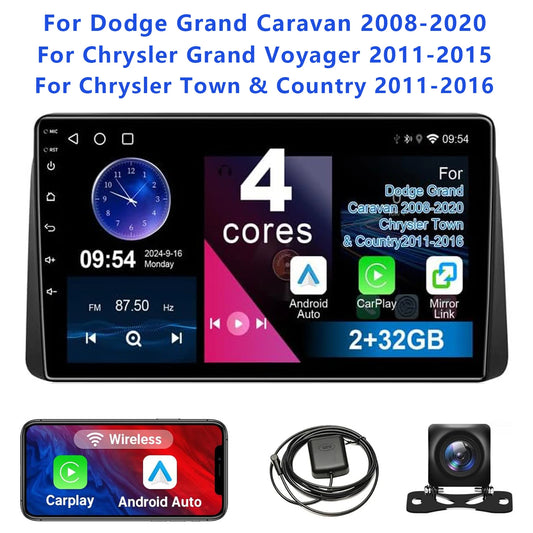 9" Touch Screen Wireless  Radio w/ Backup Camera for Dodge 2008-2020 Chrysler 2011-2016