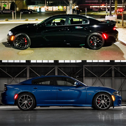 iJDM Front/Rear Bumper Side Marker Replace OEM Sidemarker Lamps For Dodge Charger 15-22