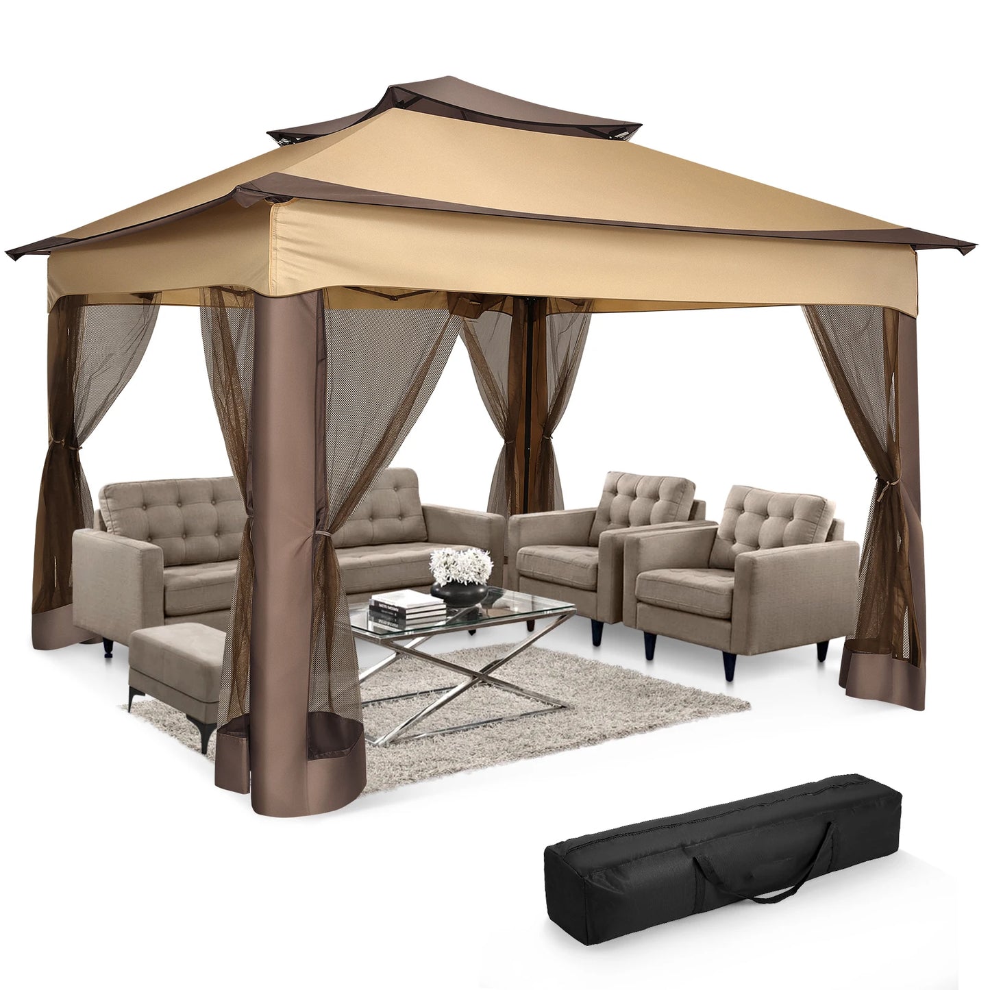 12x12 Canopy Tent W/ Mosquito Net