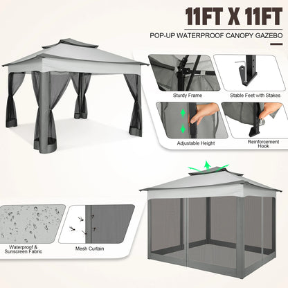 12x12 Canopy Tent W/ Mosquito Net