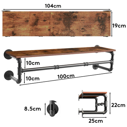 39” Clothes Rack with Top Shelf