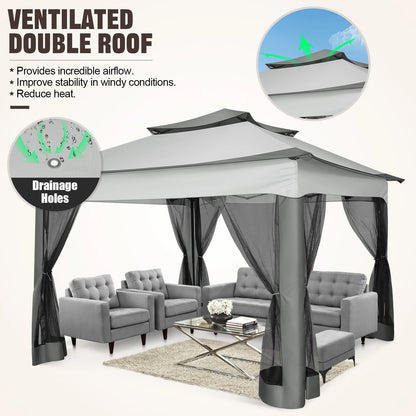12x12 Canopy Tent W/ Mosquito Net