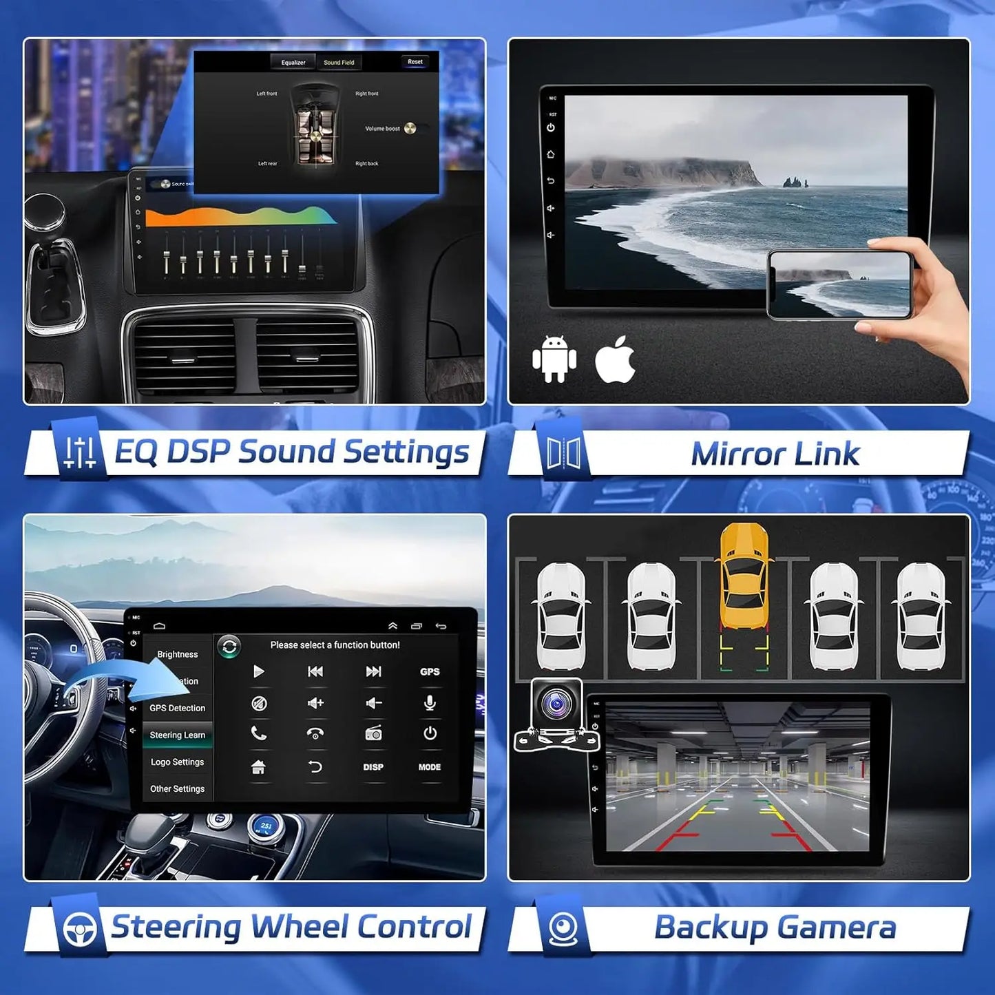 9" Touch Screen Wireless  Radio w/ Backup Camera for Dodge 2008-2020 Chrysler 2011-2016