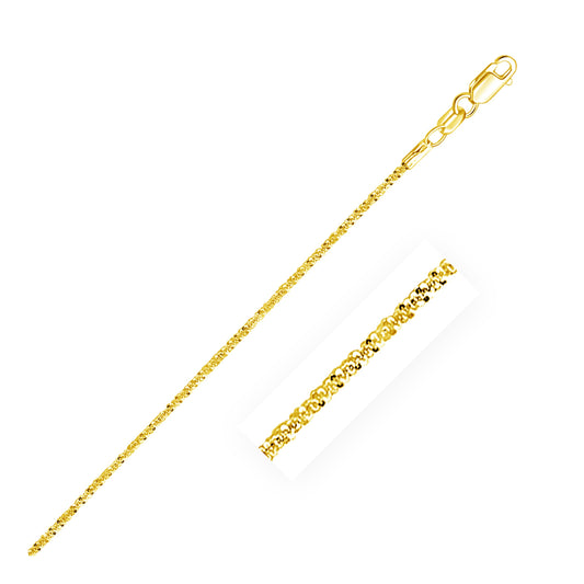 14k Gold Sparkle Anklet 1.5mm
