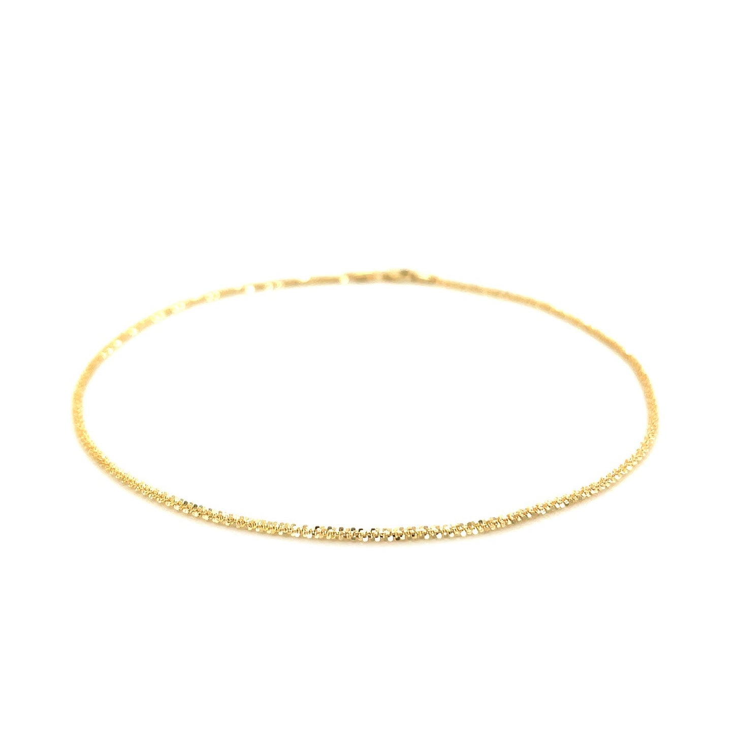 14k Gold Sparkle Anklet 1.5mm