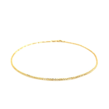 14k Gold Sparkle Anklet 1.5mm