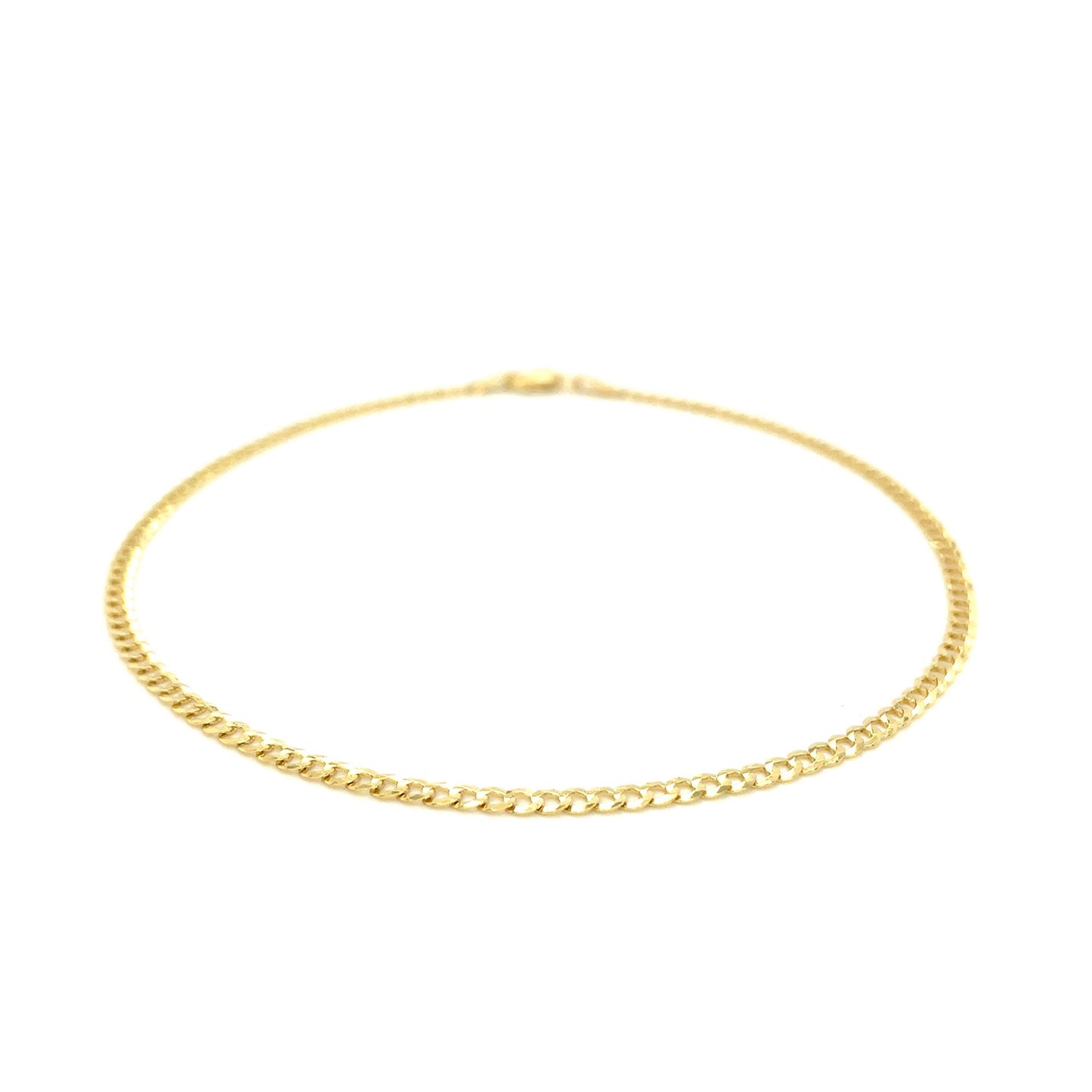 14k Gold Curb Anklet 2.5mm
