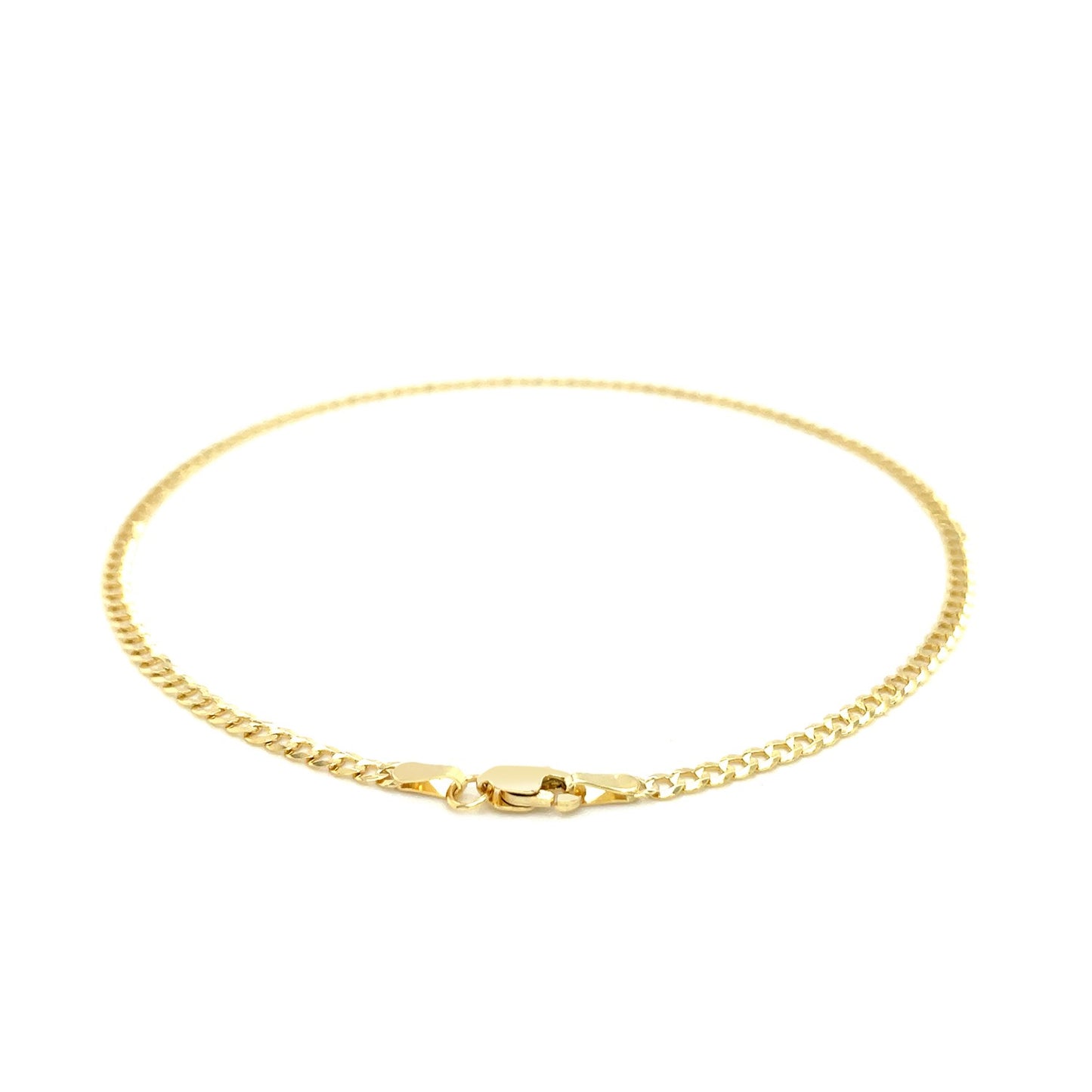 14k Gold Curb Anklet 2.5mm