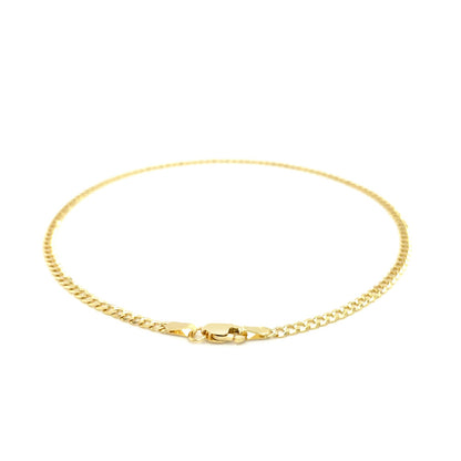 14k Gold Curb Anklet 2.5mm
