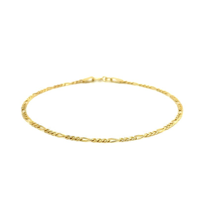 14k Gold Figaro Anklet 1.5mm