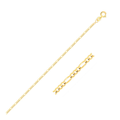 14k Gold Figaro Anklet 1.3mm