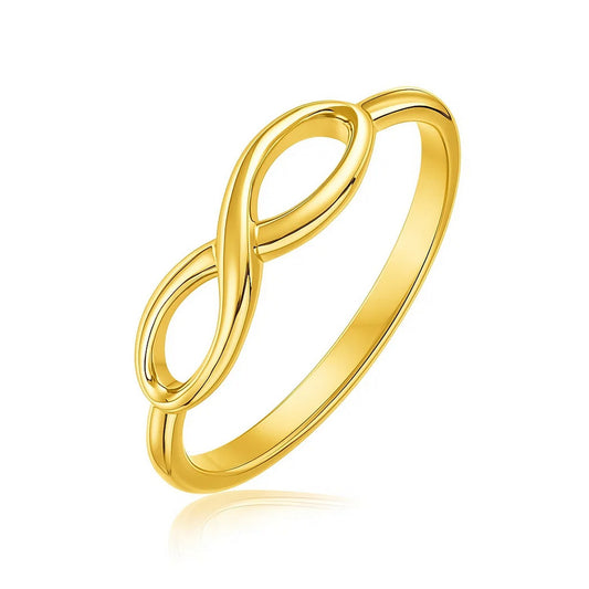 14k Yellow Gold Infinity Ring in High Polish