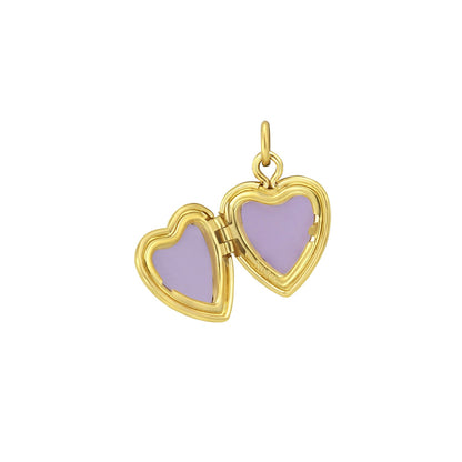 14K Yellow Gold Heart Locket Pendant (12.00 mm)