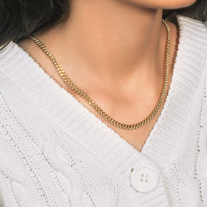 10k Yellow Gold Semi Solid Miami Cuban Chain (4.50 mm)