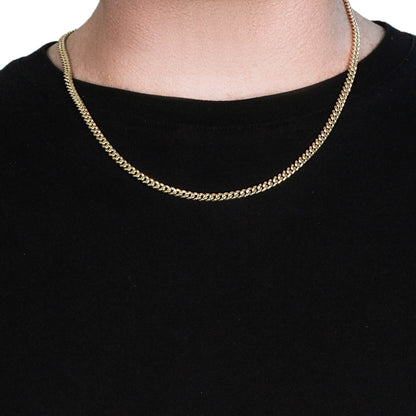 10k Yellow Gold Semi Solid Miami Cuban Chain (4.50 mm)