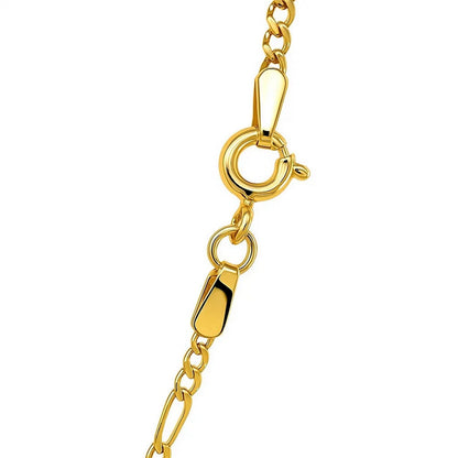 14k Yellow Gold Solid Figaro Chain (1.90 mm)