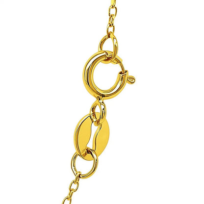 14k Yellow Gold Diamond Cut Cable Link Chain (1.10 mm)