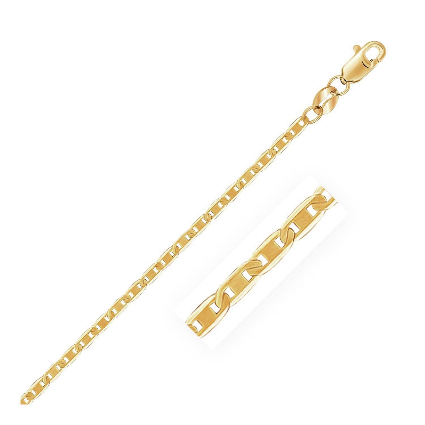 10k Gold Mariner Anklet 1.7mm