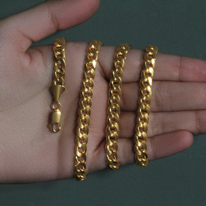 10k Yellow Gold Light Miami Cuban Chain (7.00 mm)