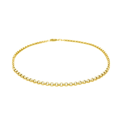 10k Yellow Gold Rolo Anklet 2.3mm