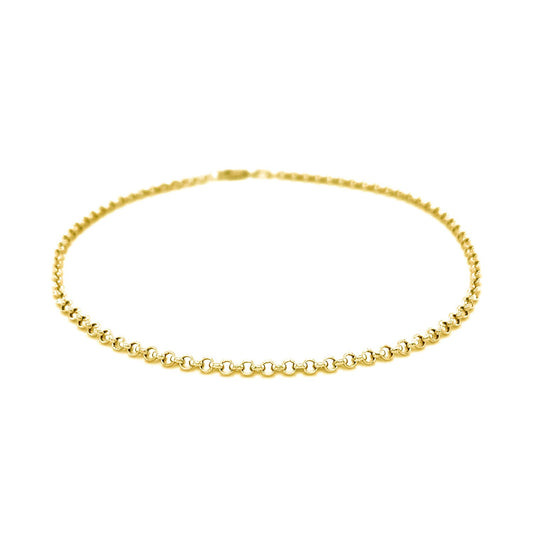 10k Yellow Gold Rolo Anklet 2.3mm