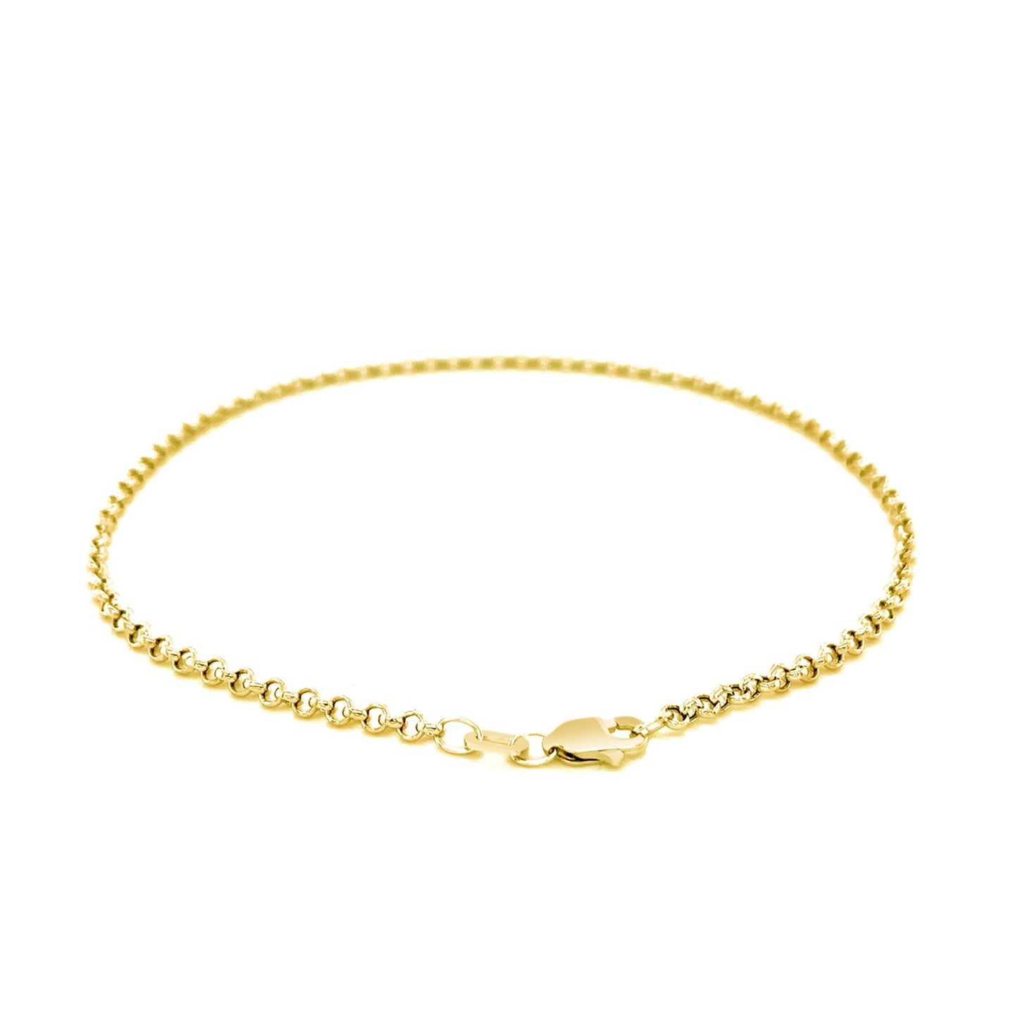 10k Yellow Gold Rolo Anklet 2.3mm