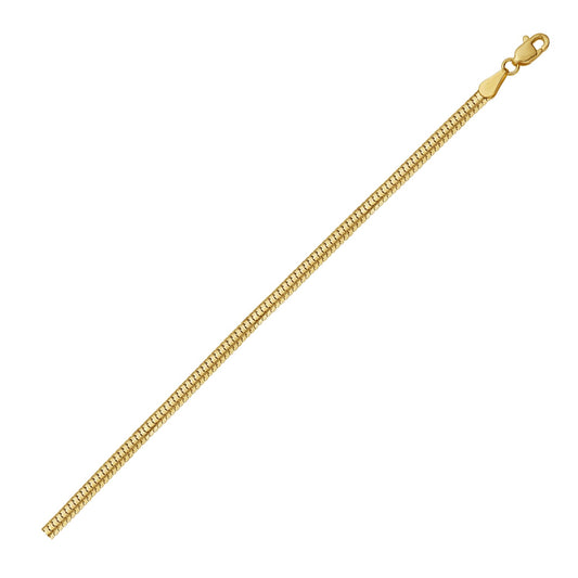14K Yellow Gold Lite Oval Snake Chain (3.30 mm)