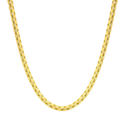 14k Yellow Gold Semi Solid Box Chain (2.5 mm)