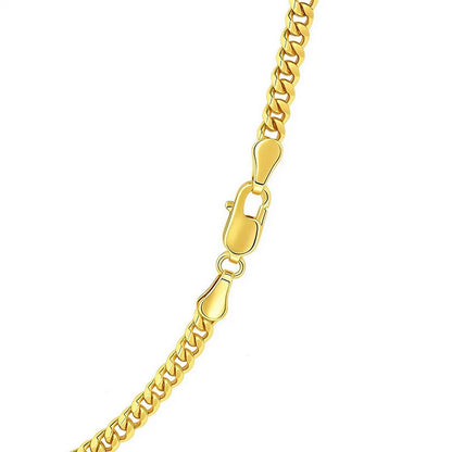 3.60mm 14K Yellow Gold Gourmette Chain