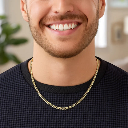 3.60mm 14K Yellow Gold Gourmette Chain