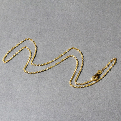 18k Yellow Gold Round Cable Link Chain (1.50 mm)