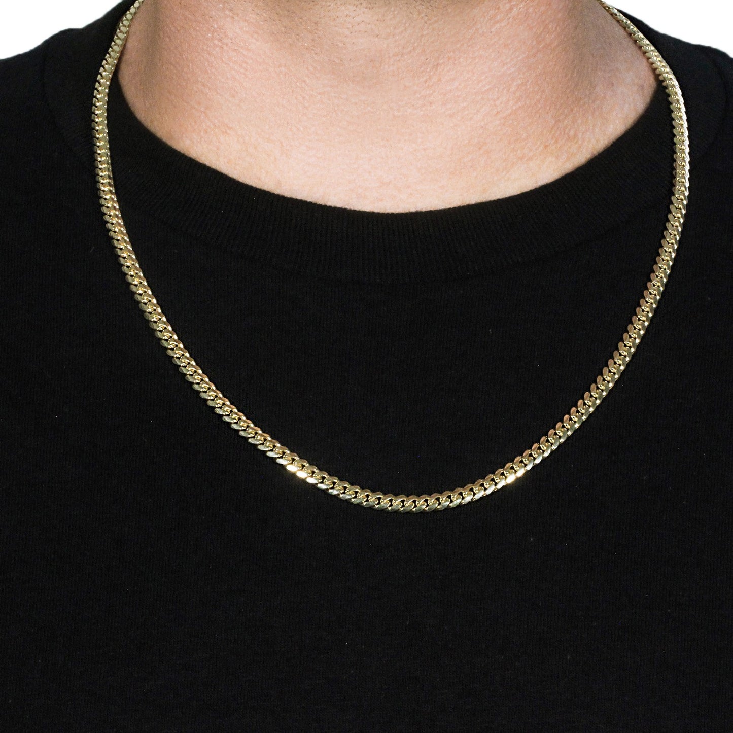 10k Yellow Gold Classic Miami Cuban Solid Chain (4.90 mm)