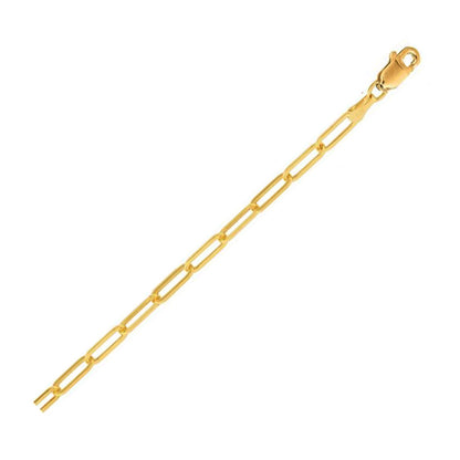 14K Gold Paperclip Anklet 3.2mm
