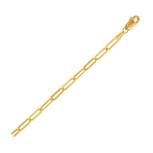 14K Gold Paperclip Anklet 3.2mm