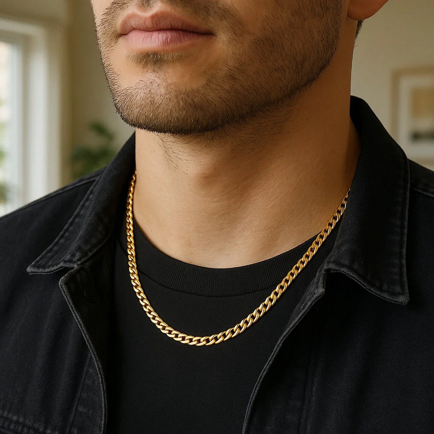 14k Yellow Gold Light Gourmette Chain (4.10 mm)