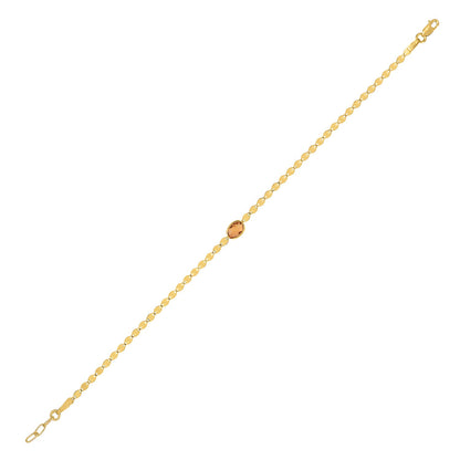 14K Yellow Gold Citrine Mirrored Chain (2.20 mm)