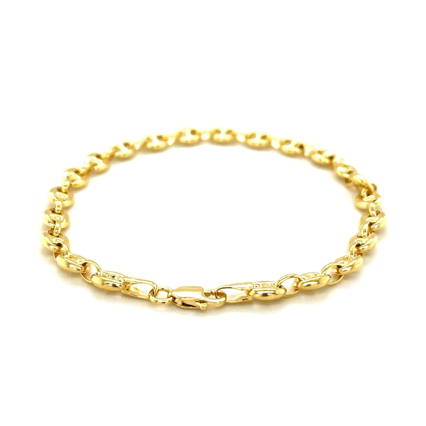 14K Puffed Mariner Anklet 4.7mm